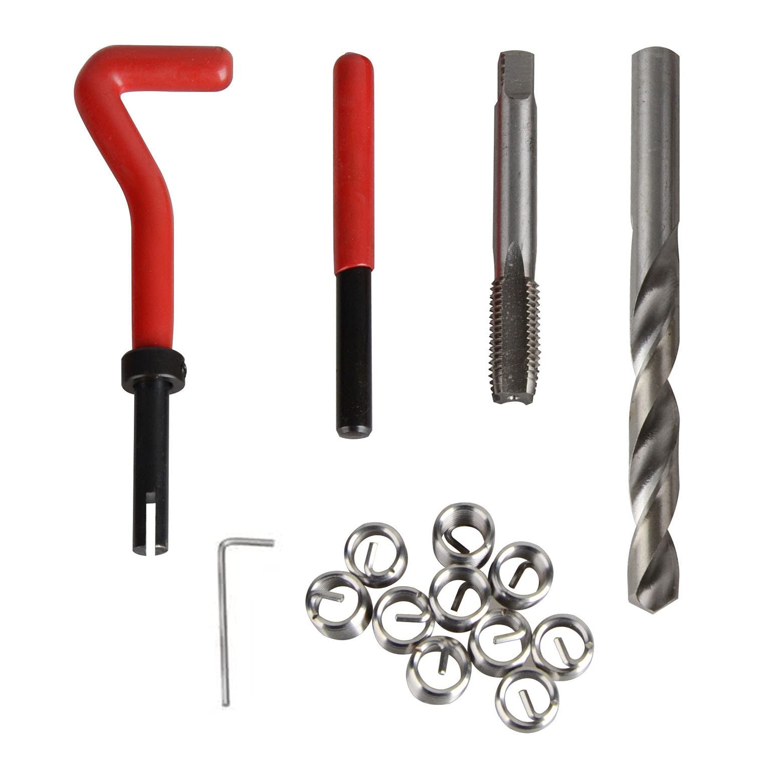 15 PCS M9 x 1.25 x 13.5mm Helicoil Thread Repair Insert Set, Auto Hand Tool Kit