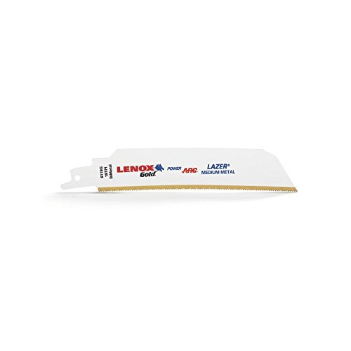 LENOX 210956118GR Gold Power Arc Recip Blade, Metal Cutting, 6", 18 TPI, 5-Pack