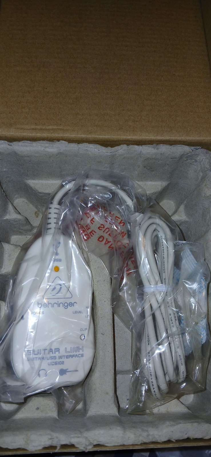 Behringer Guitar Link UCG102 USB Guitar To USB Interface With Box