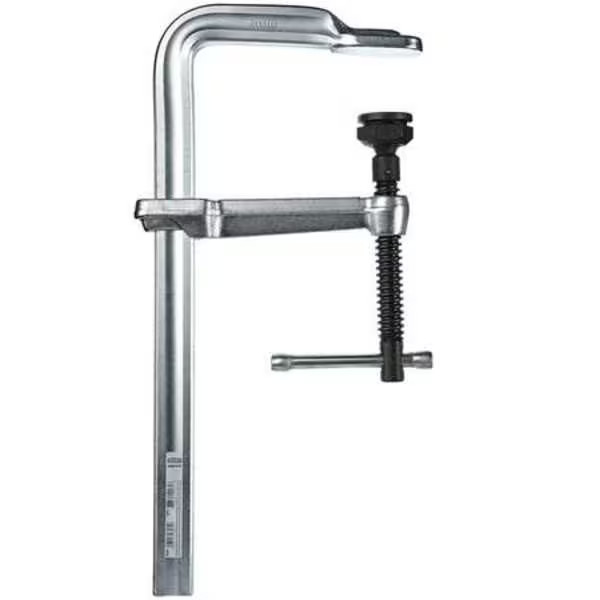 Bessey Bar Clamp, Max Jaw Opening 16 in, Throat Depth 5 1/2 in, Steel Handle