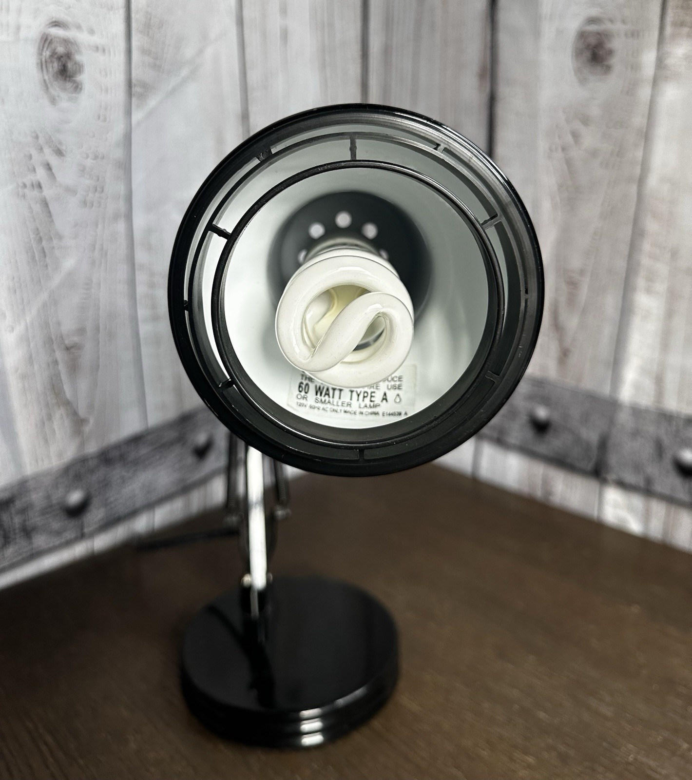 Vibrate UL Portable Adjustable Black Architect Swing Arm Desk Lamp