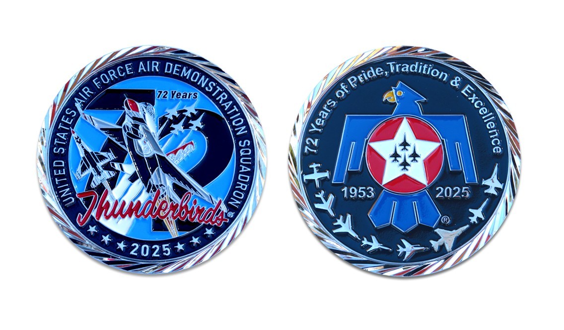 USAF Thunderbirds 2025 72nd Anniversary 2" Challenge Coin
