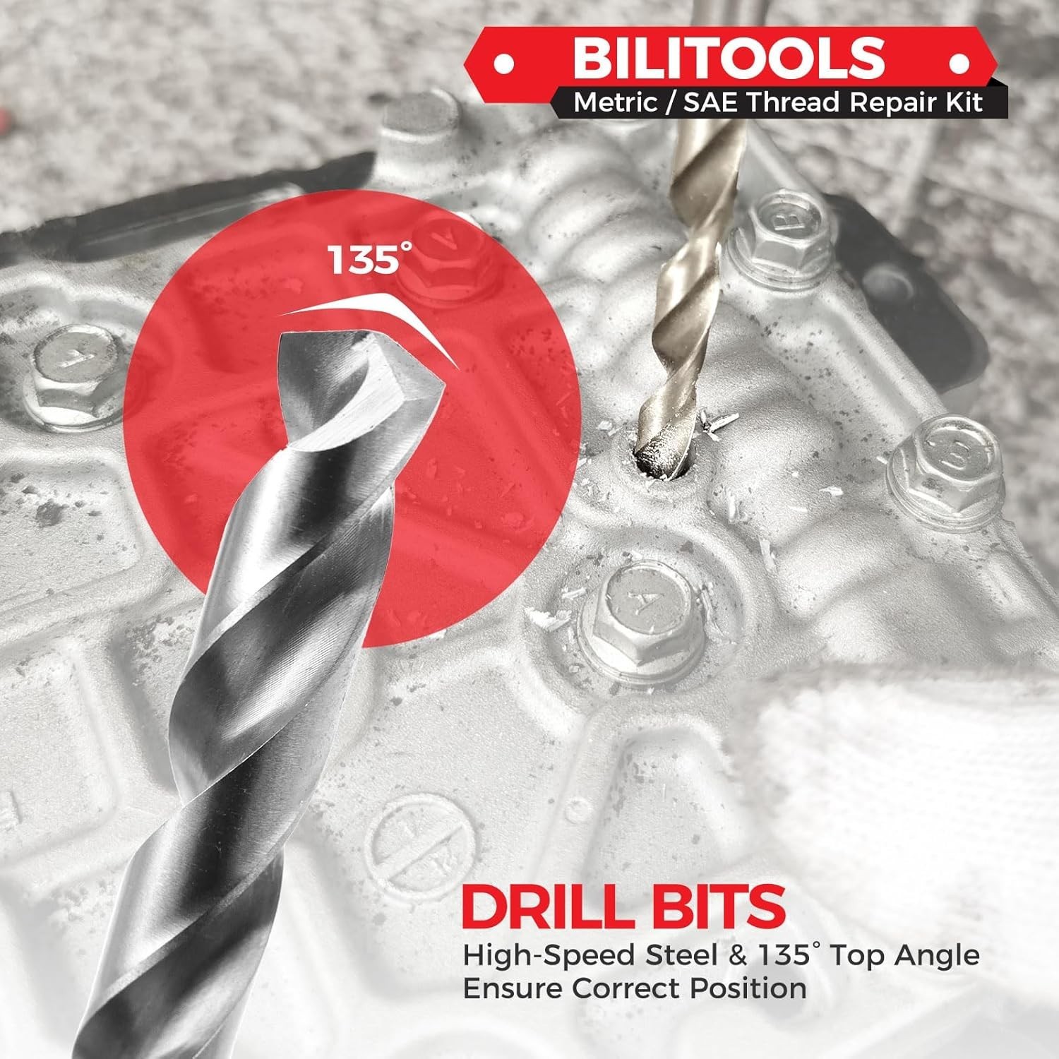 M14x1.5 Metric Thread Repair Kit with HSS Drill & Stainless Inserts