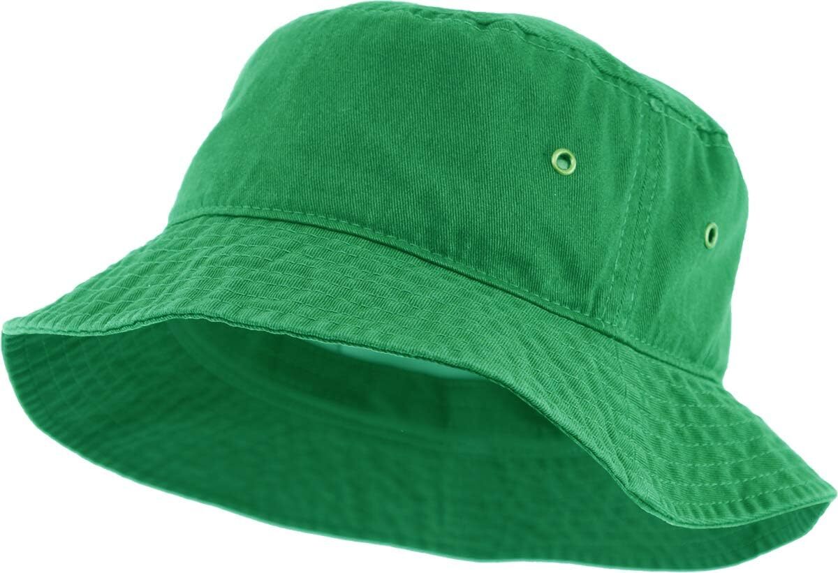 KBETHOS Unisex Washed Cotton Bucket Hat Summer Large-X-Large, Kelly Green