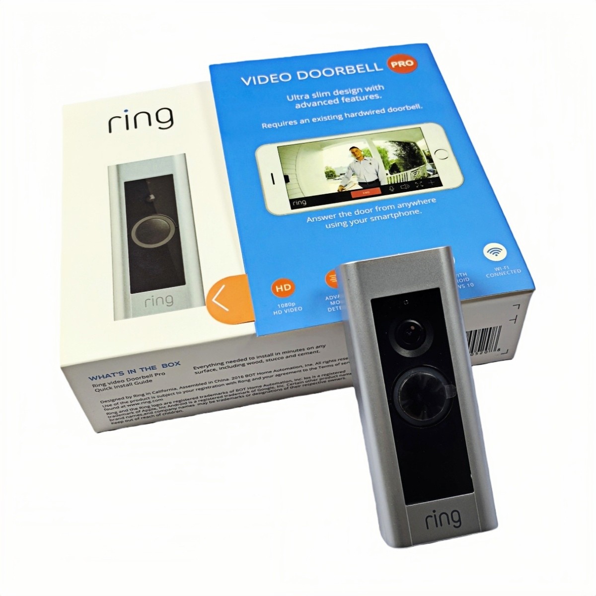 Ring Video Pro Doorbell 1080p HD Camera With Motion Detection Night Vision