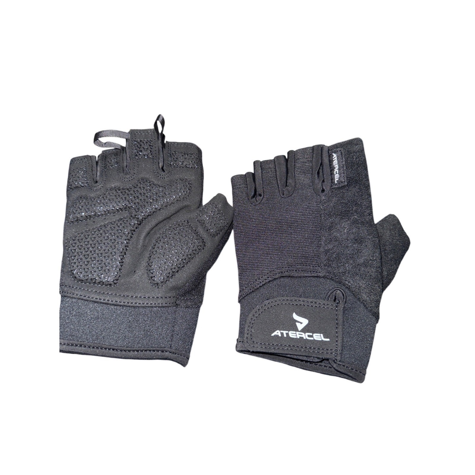 ATERCELL Fingerless Weightlifting Gloves Gym Workout Black Fitness small