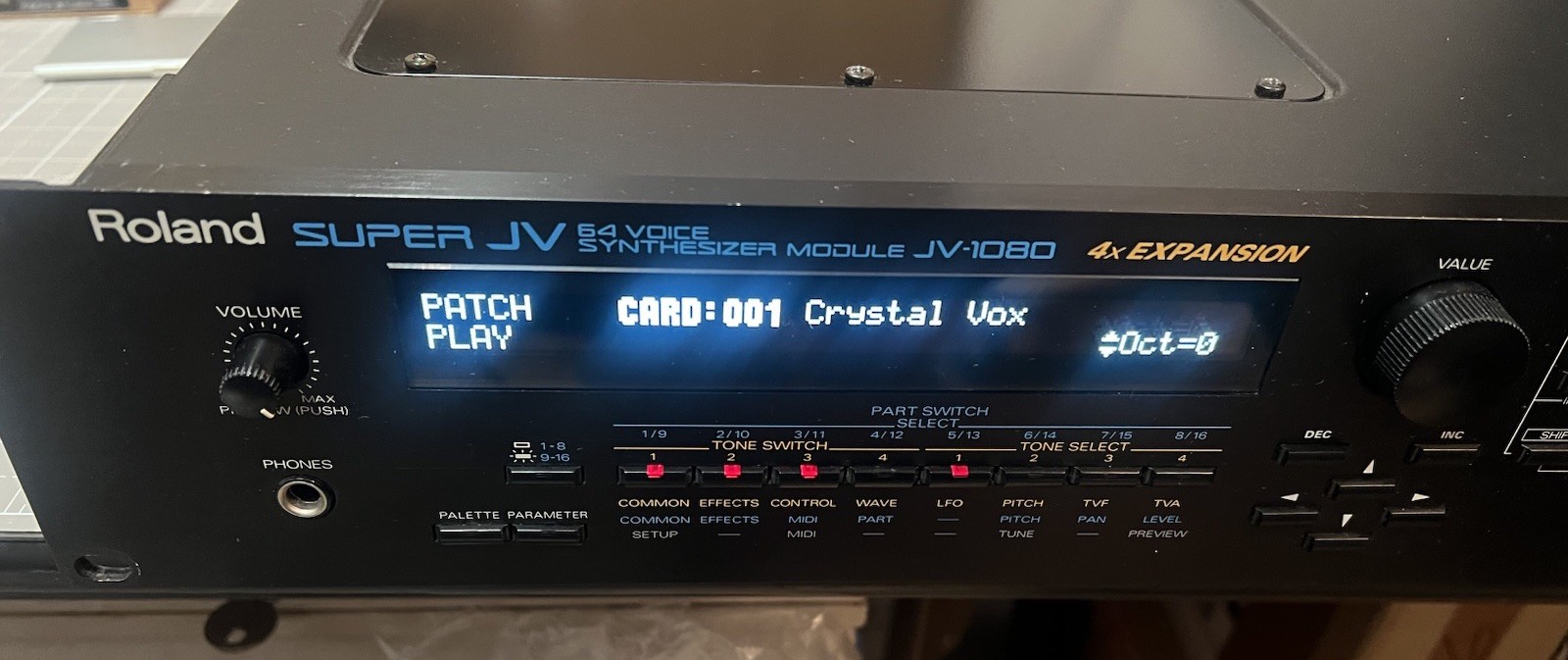 Roland JV-1080 Voice Synthesizer Sound Module W/Manual & Multi Bank Memory Card+