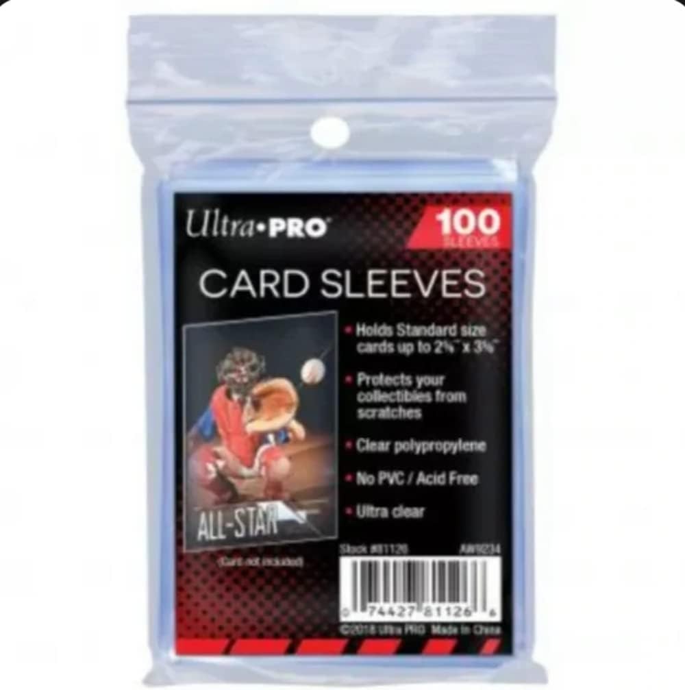 10 (Ten) Pack Lot of 100 Soft Sleeves / Penny Sleeve for 1 Pack, Clear