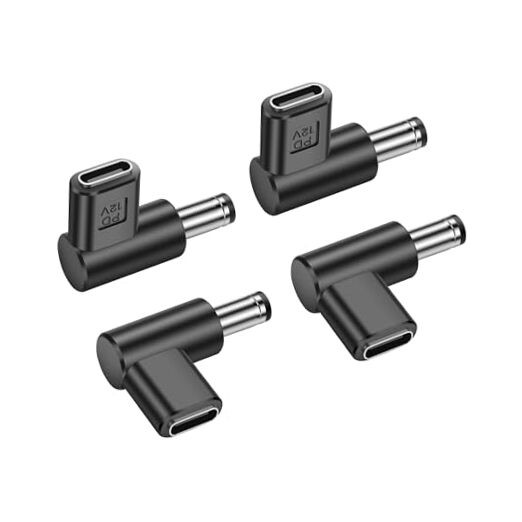 12V USB C to DC 5.5 x 2.1mm Converter,90 Degree DC 5.5 x 2.1mm Male to USB C