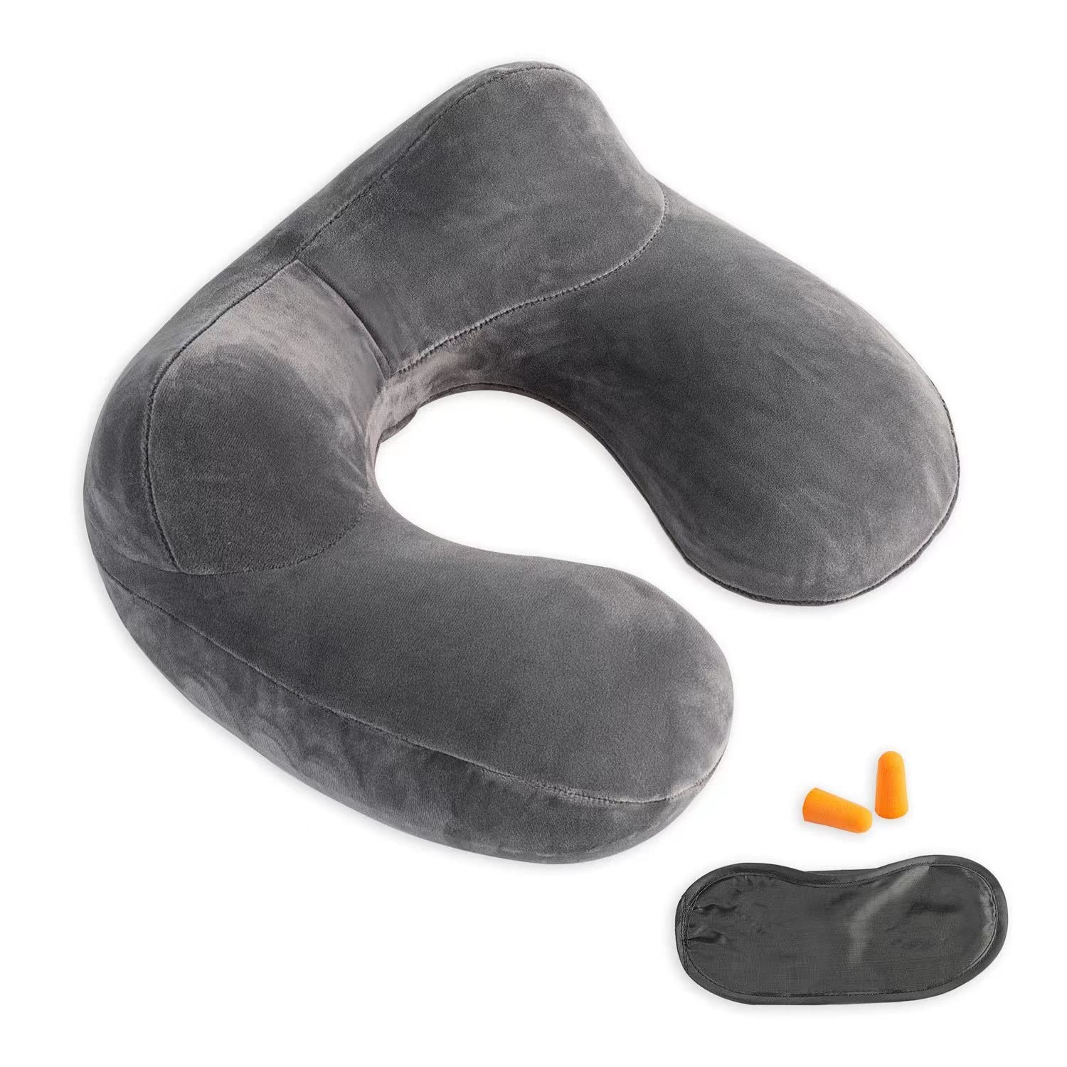 Makimoo Inflatable Travel Pillow, Neck Pillow Support for Onesize, Grey