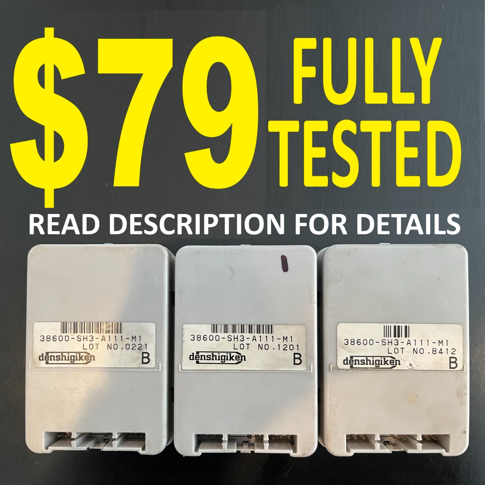 Fully Tested 1988-1991 "EF" Honda Civic CRX ICU $79 READ DESCRIPTION FOR DETAILS