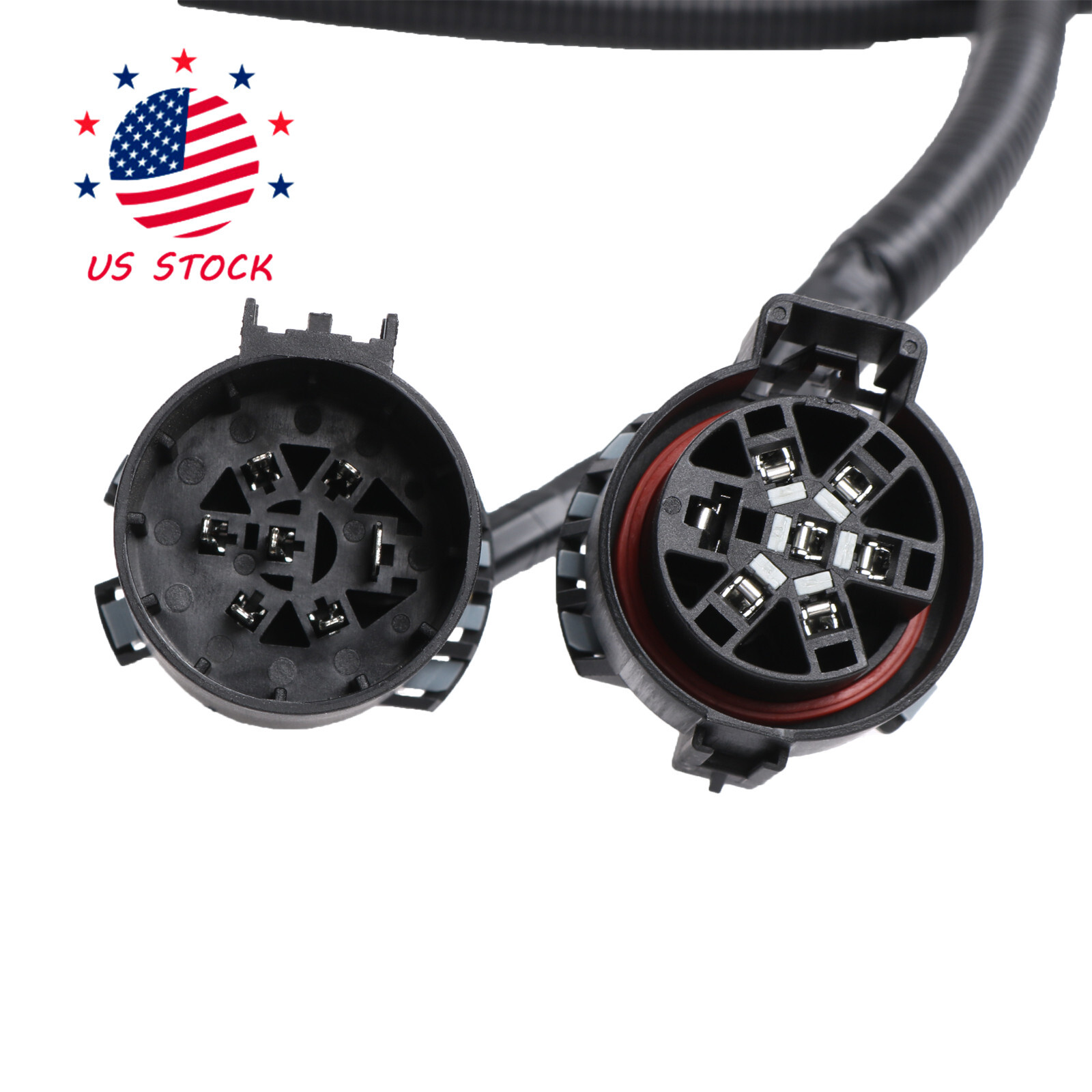 7 Pin Trailer Wiring Harness Extension Connectors Truck Bed 7 Way RV Wiring Plug