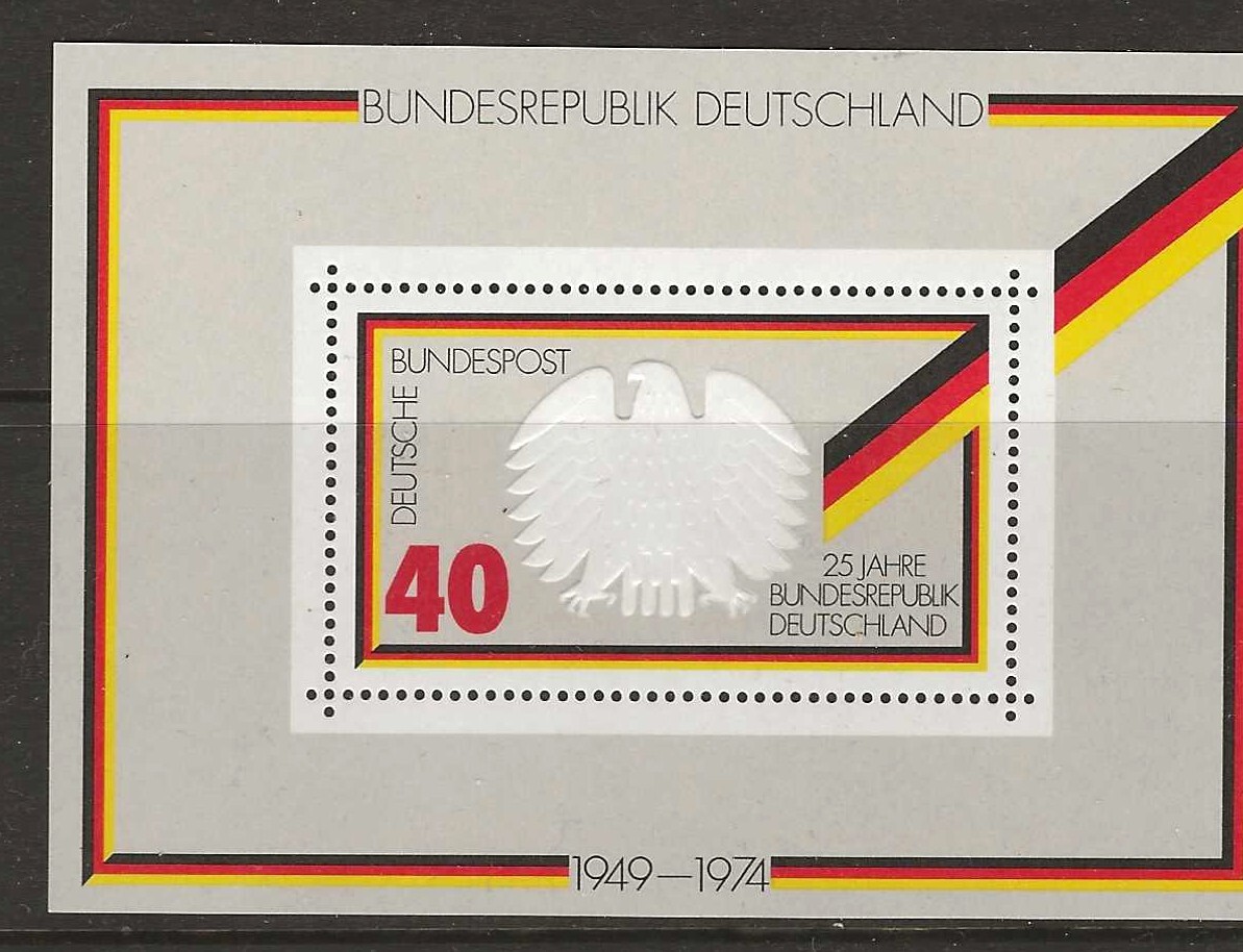 Germany 1974 Deutche Bundesrepublik 25 years MNH  (a351)