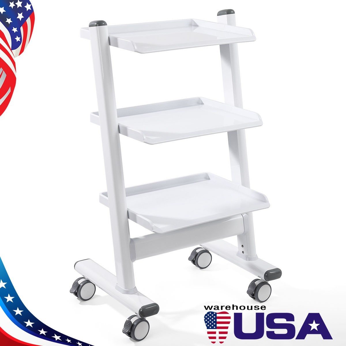 Dental Tool Cart Mobile Instrument Cart Dental Trolley Medical Cart power socket