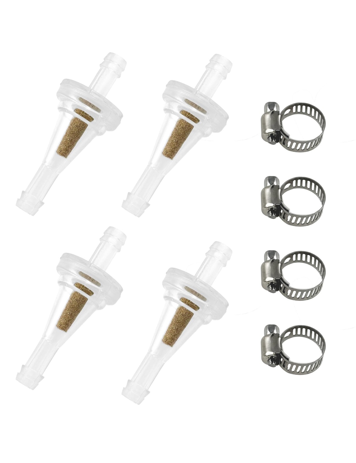 YAMAKATO 1/4" Inline Copper Fuel Filters for Dirt Mini Bike ATV 4PCS