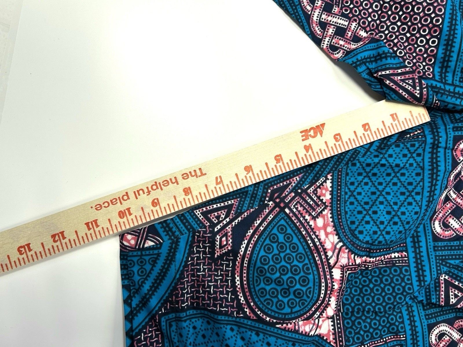 African Wax Fabric Ankara Shorts Pockets No Size Check Measurements Multicolor