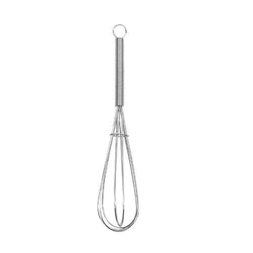 Mini Wire Whisk, 8 Inch Small Whisk for Cooking - Ergonomic Spiral Handle, 8in