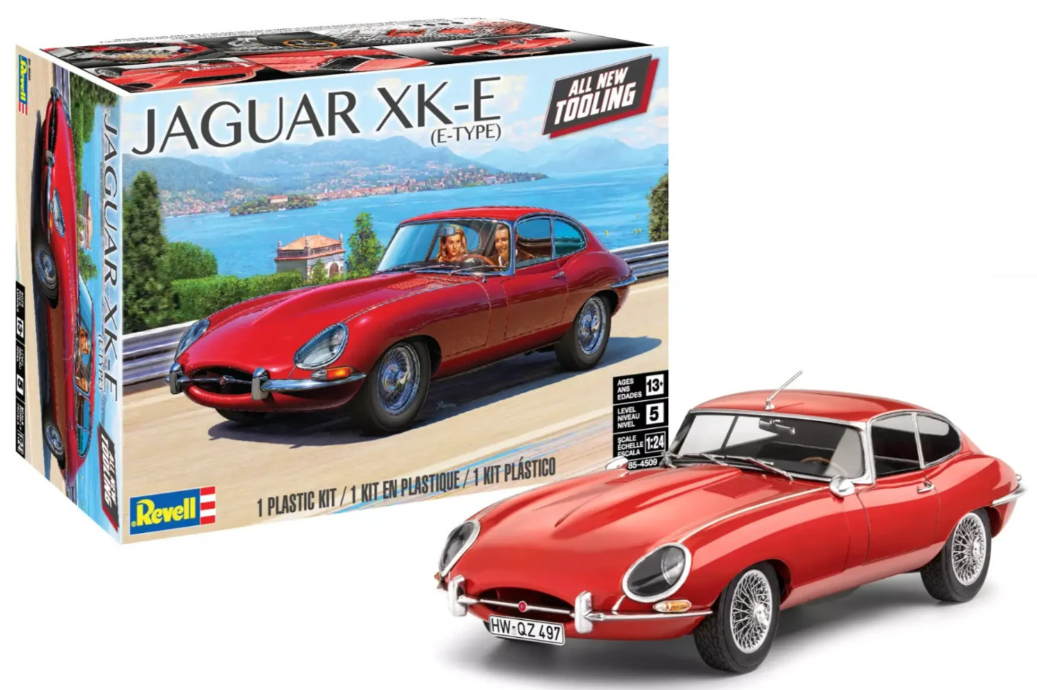Revell 07668 Jaguar E-Type (Coupé) 1:24 Scale Unbuilt/Unpainted Plastic ModelKit