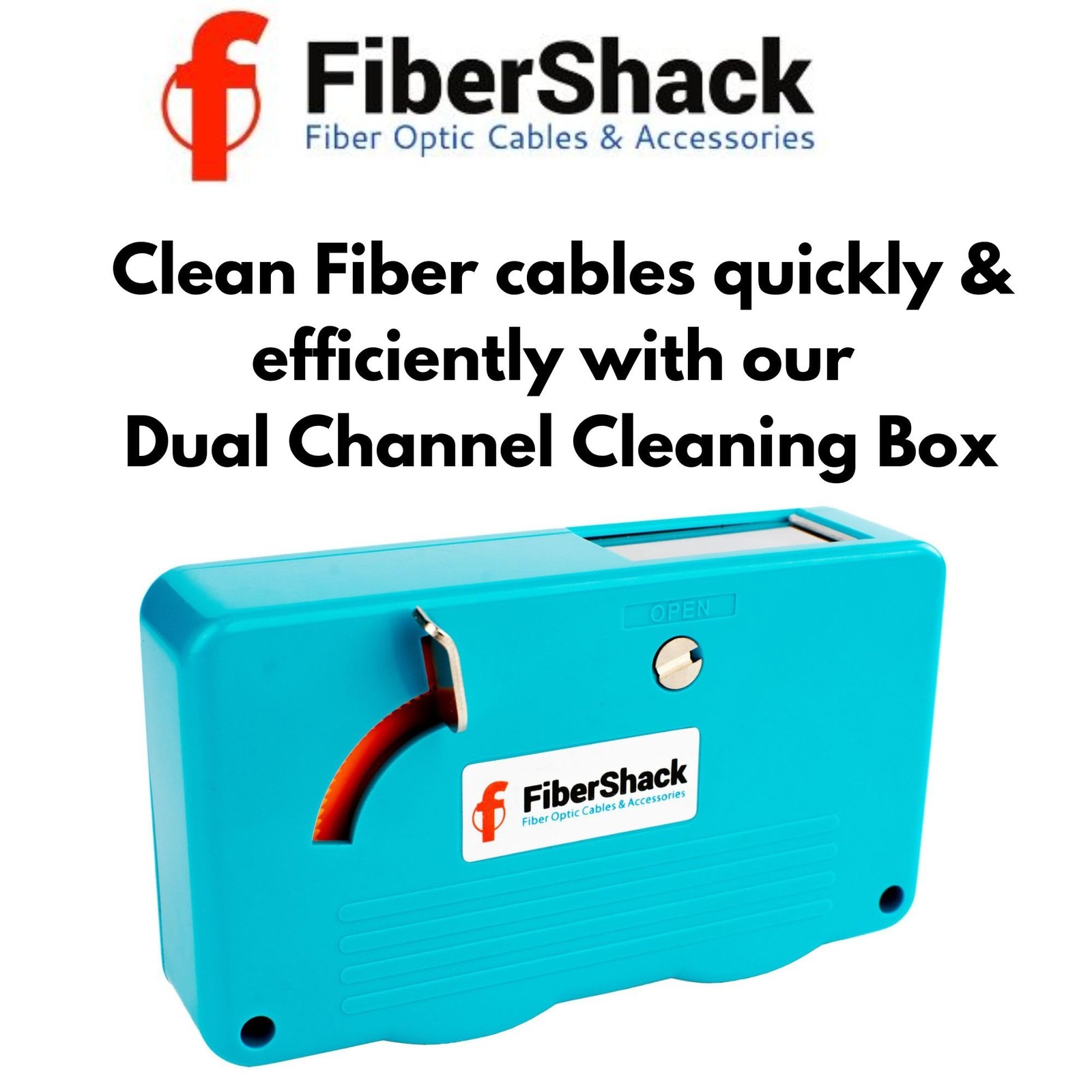 Fibershack fiber optic cleaning box 1.25/2.5mm