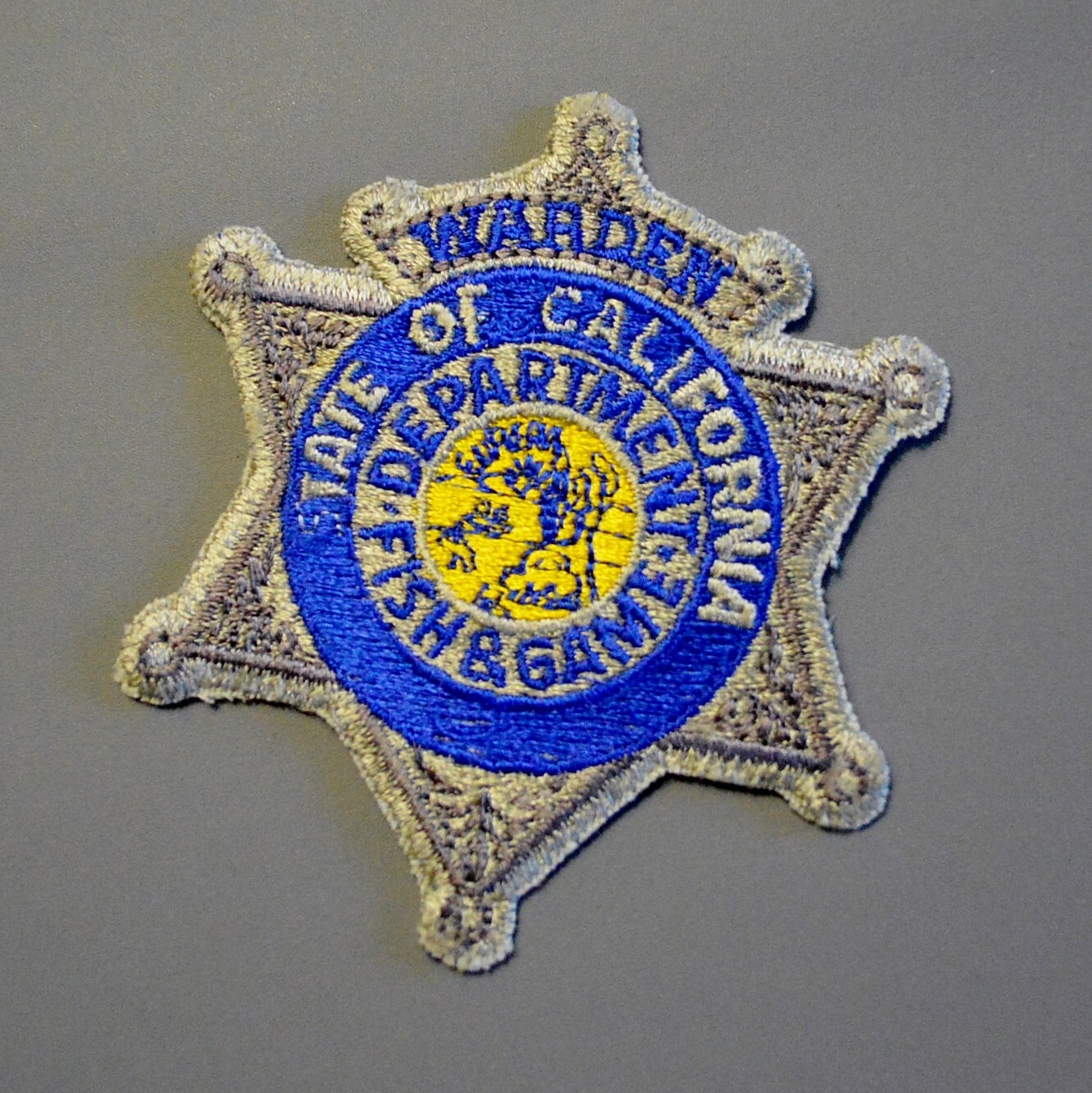 California Dept. of Fish and Game Warden Patch #4 ++ Mint CA