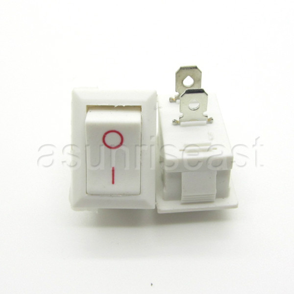 5PCS Mini White Rectangular Rocker Switch 2 Pin Terminal SPST ON-OFF Snap-in 12V