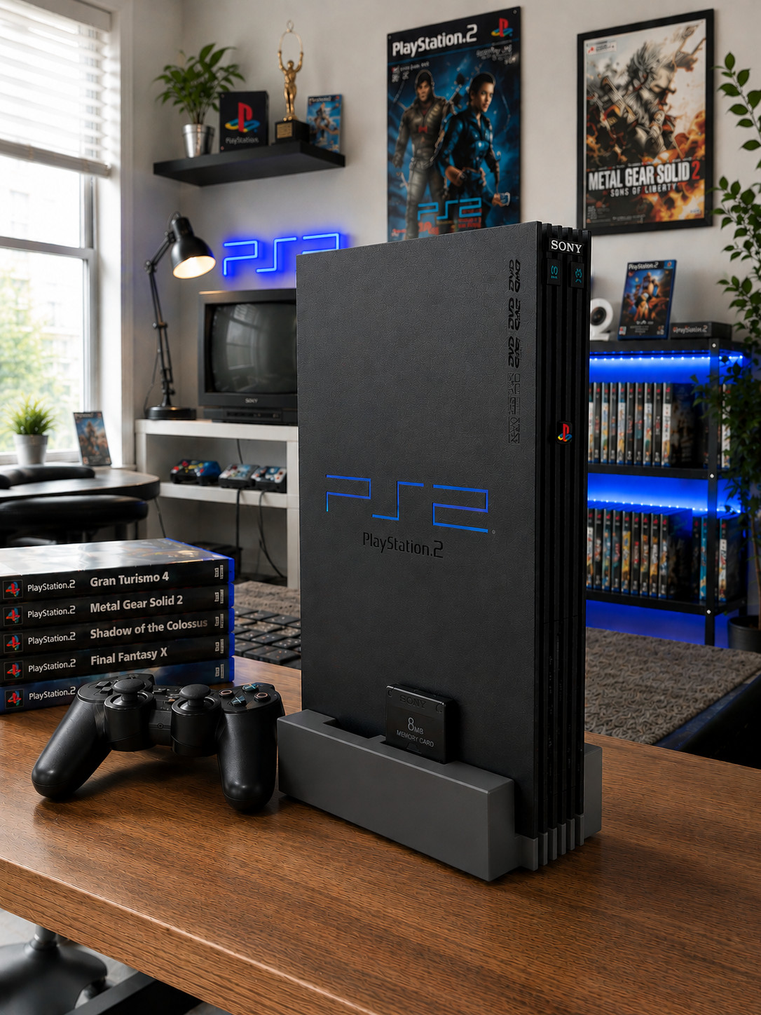 PS2 Vertical Stand | Retro Gaming Display Dock