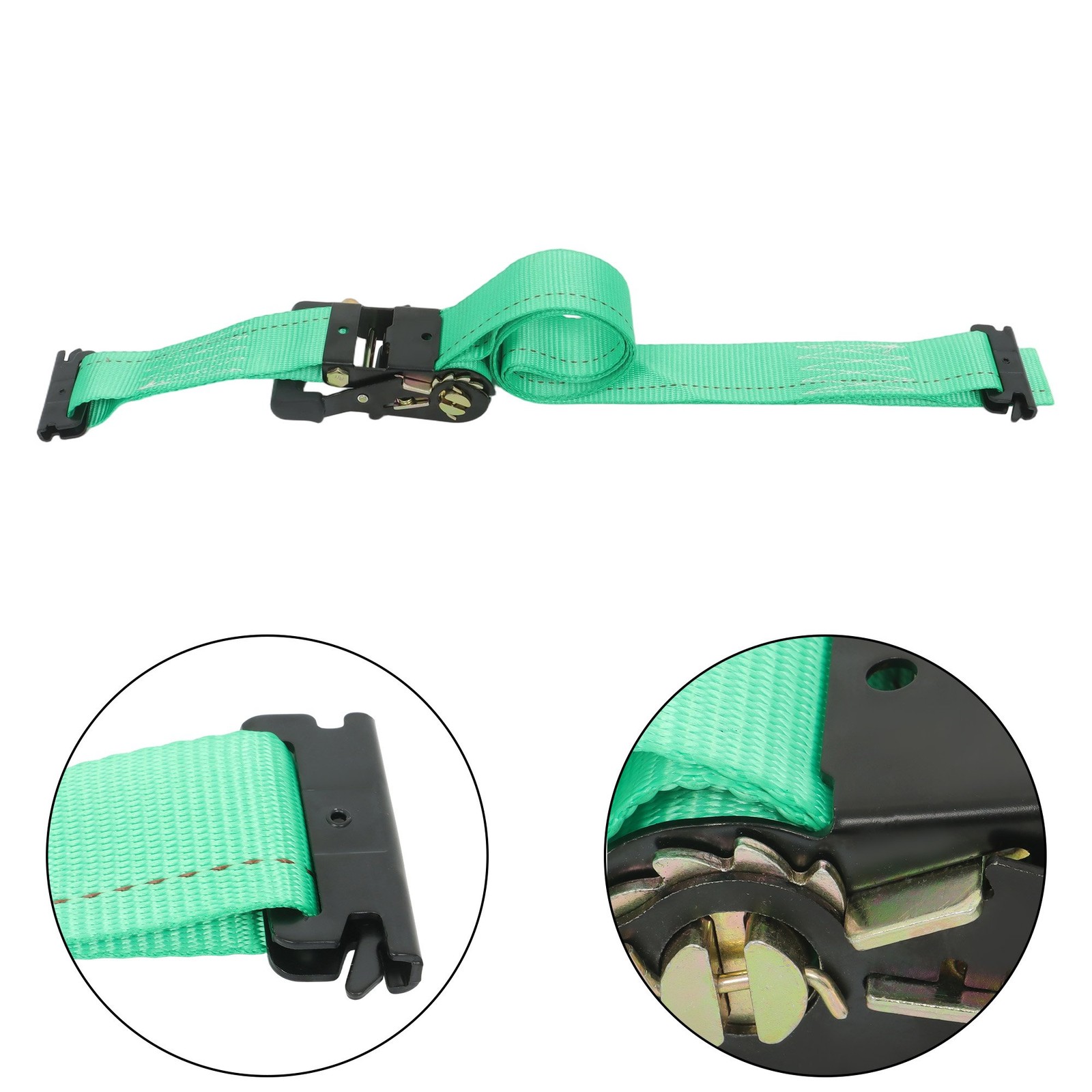 4 Pack Wheel Chock Tie Down Kit Heavy Duty Trailer Tire Strap System for ATV UTV