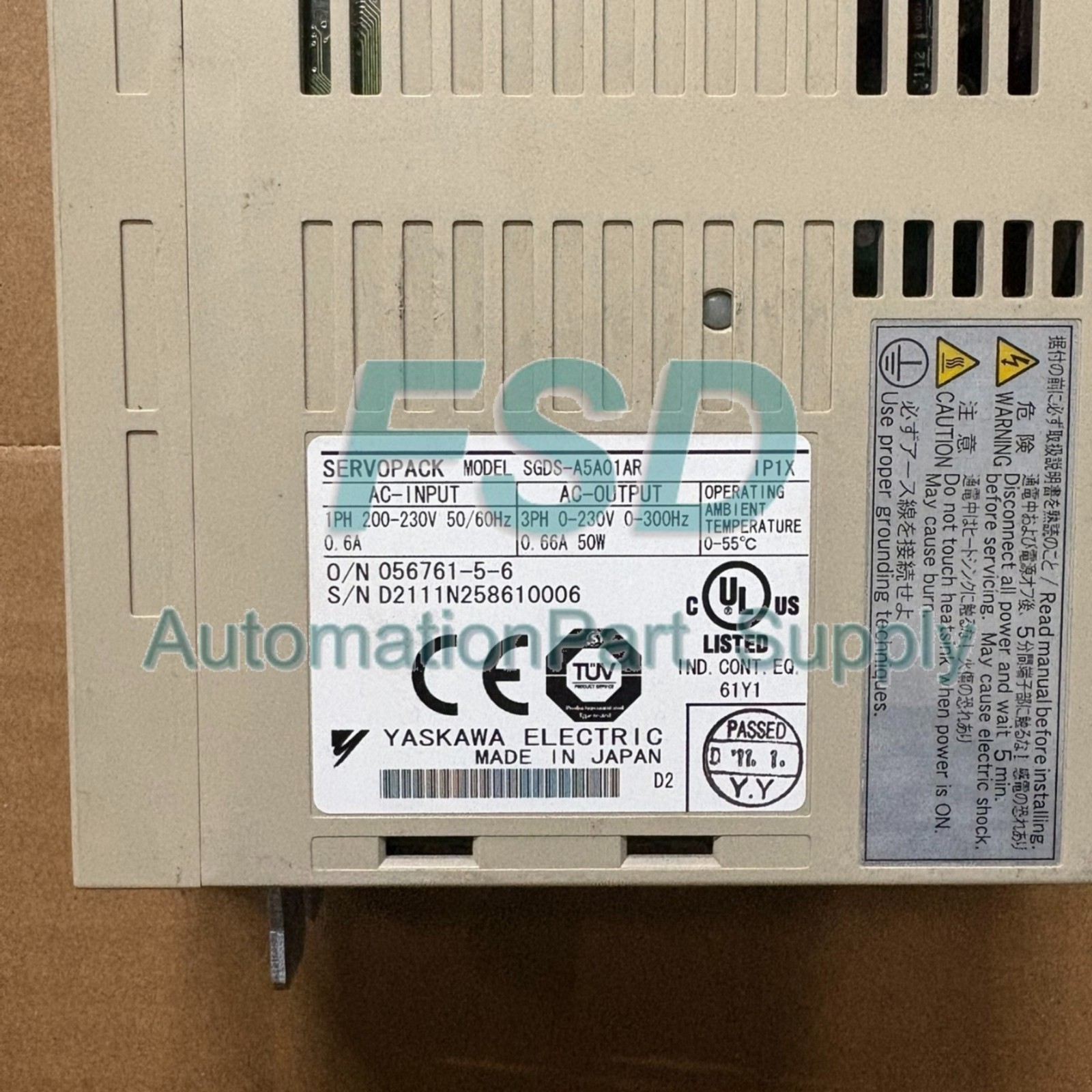 Yaskawa SGDS-A5A01AR Servo Driver 1 PCS New Box SGDSA5A01AR