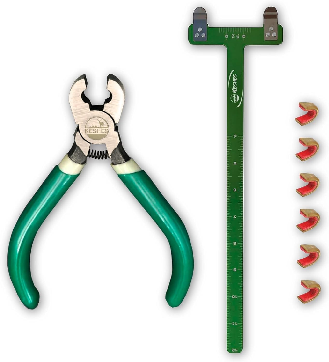 KESHES Archery Bow String Nocking Points Set – T Square Ruler, Nock Pliers with
