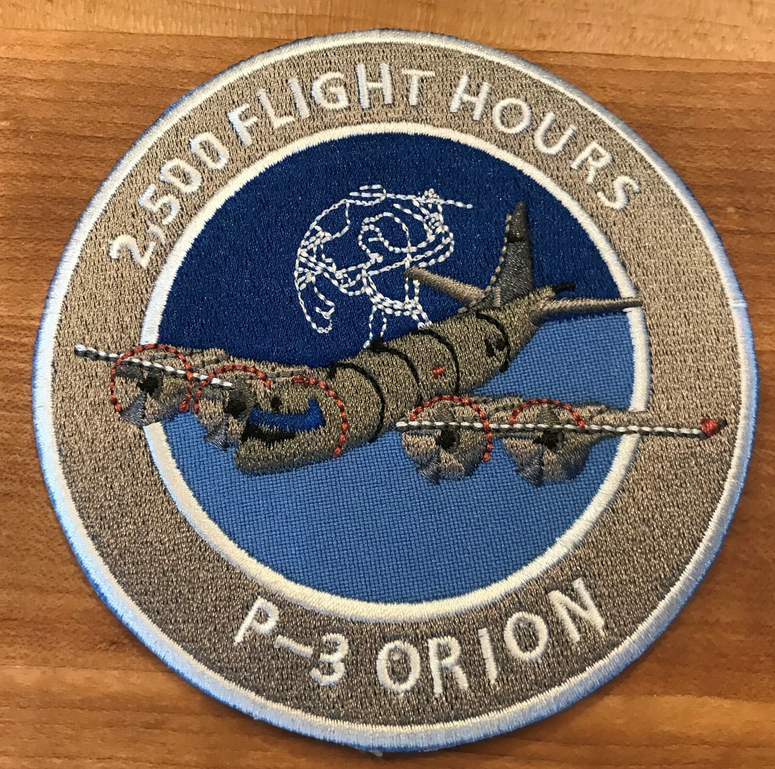 NAVY P-3 ORION 2,500 FLIGHT HOURS PATCH VQ VP RECON PATRON PATROL SQUADRON NEW