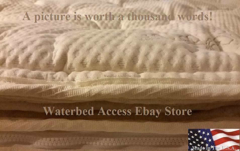 California King Softside Waterbed Mattress with 90%, Pillow Top Cover & heater