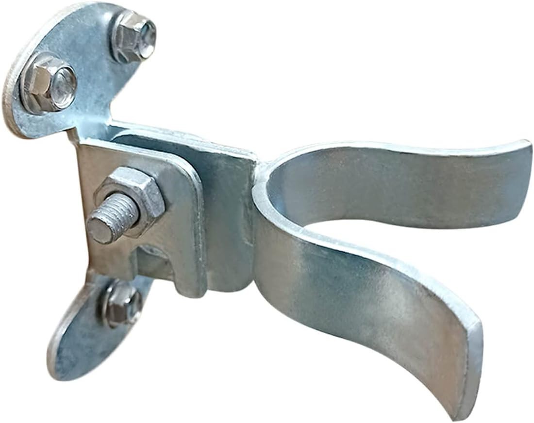 Flat Back Wall Mount Fork Gate Latch 1-3/8" Silver for Chain Link Fences