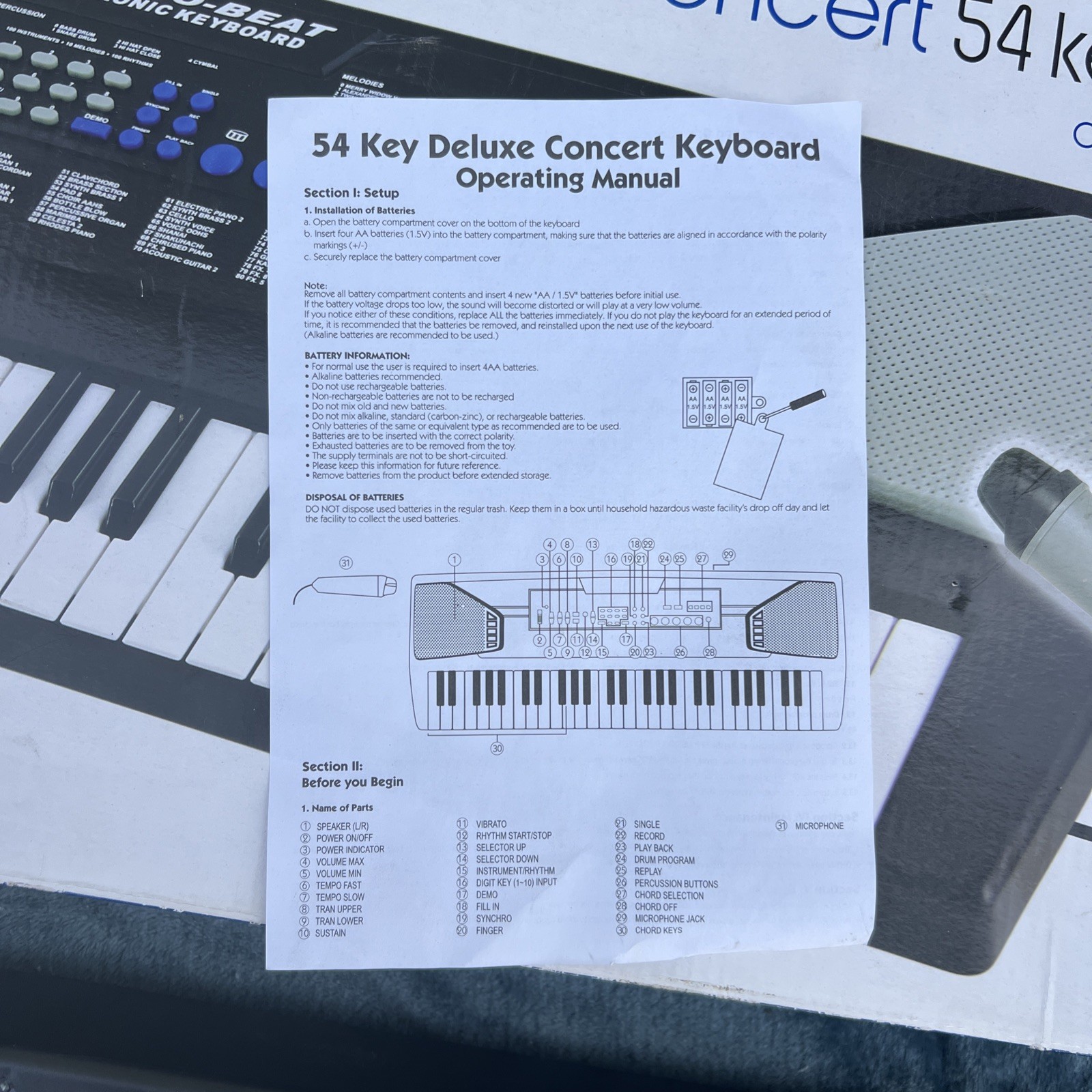 Techno Beat Electronic Keyboard Battery Operated
