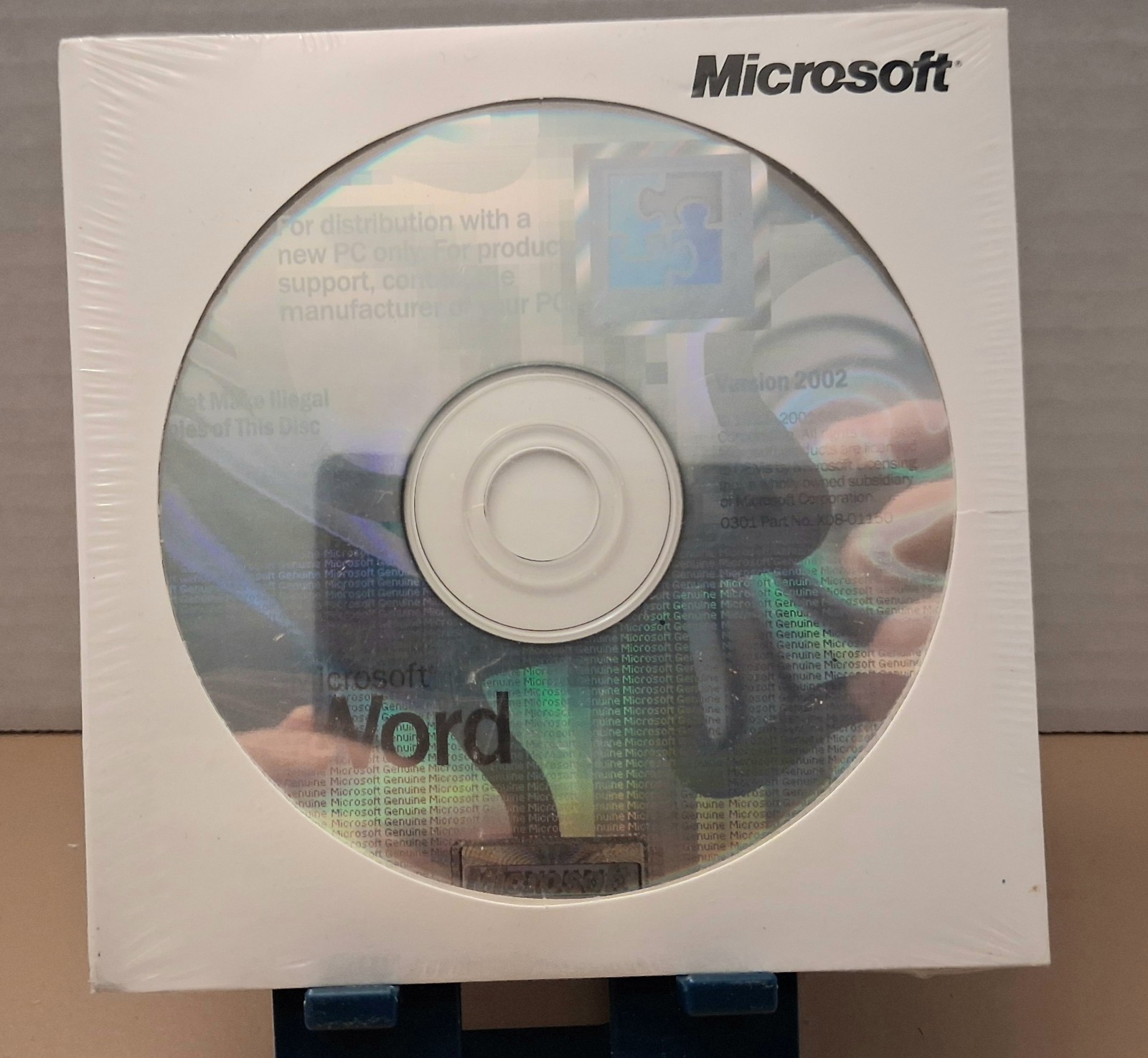 NEW SEALED 2002 Sony Microsoft Word OEM Version Installation CD Windows with Key