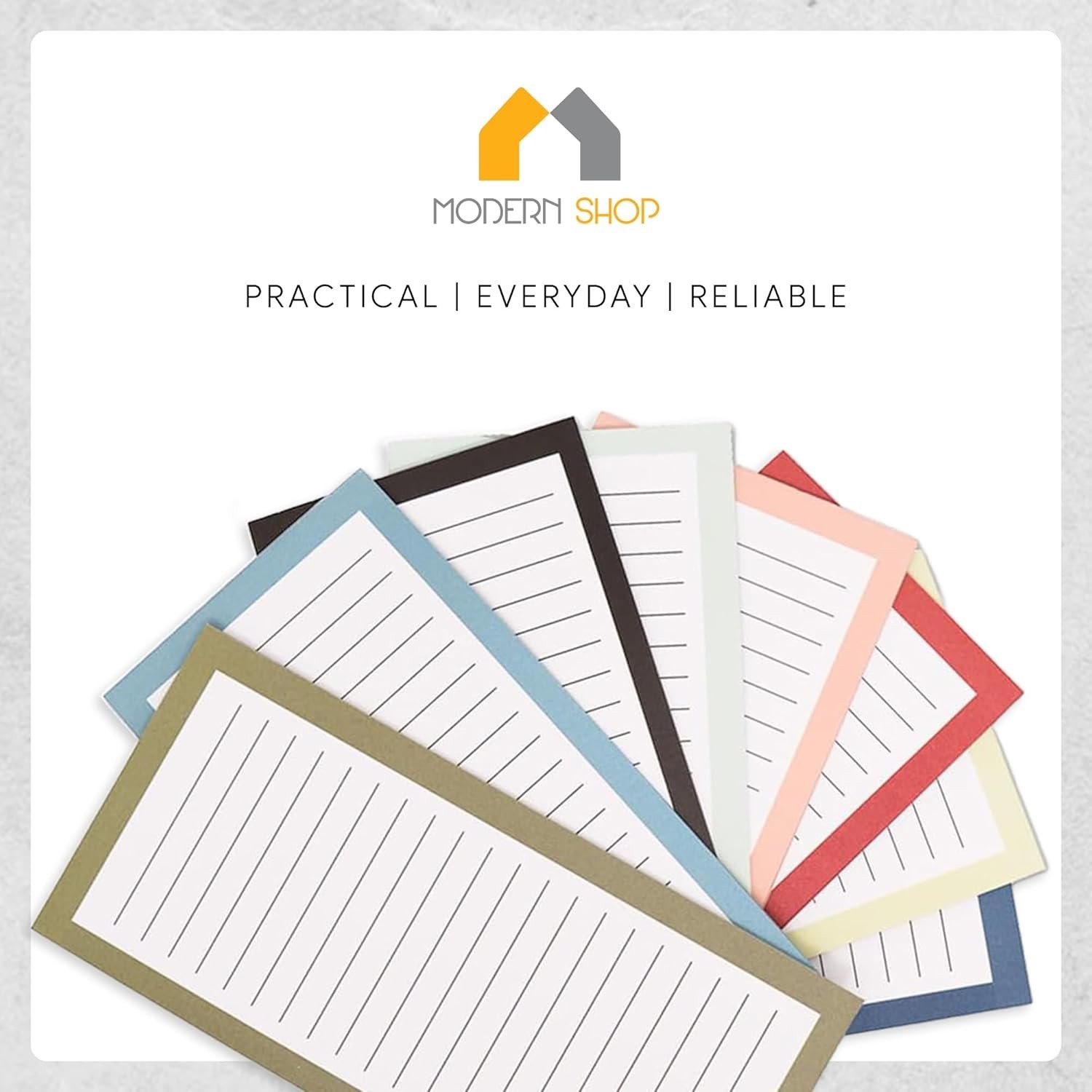 Strong Magnetic Notepads - 8 Solid Pattern Memo Pads, Perfect for Shopping Lists