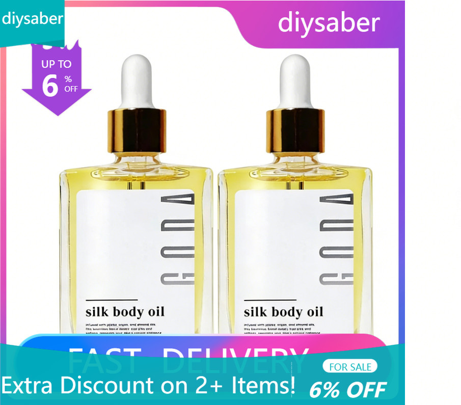 2 PACKS GODA Silk Body Oil,Goda Perfume Oil,Bath & Shower Oil Smooth Skin 50ML