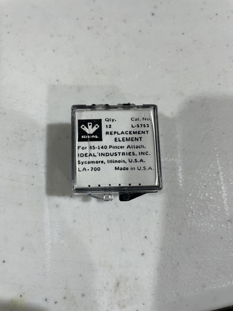 12 IDEAL L-5753 REPLACEMENT ELEMENT FOR 45-140 PINCER ATTACHMENT   B249