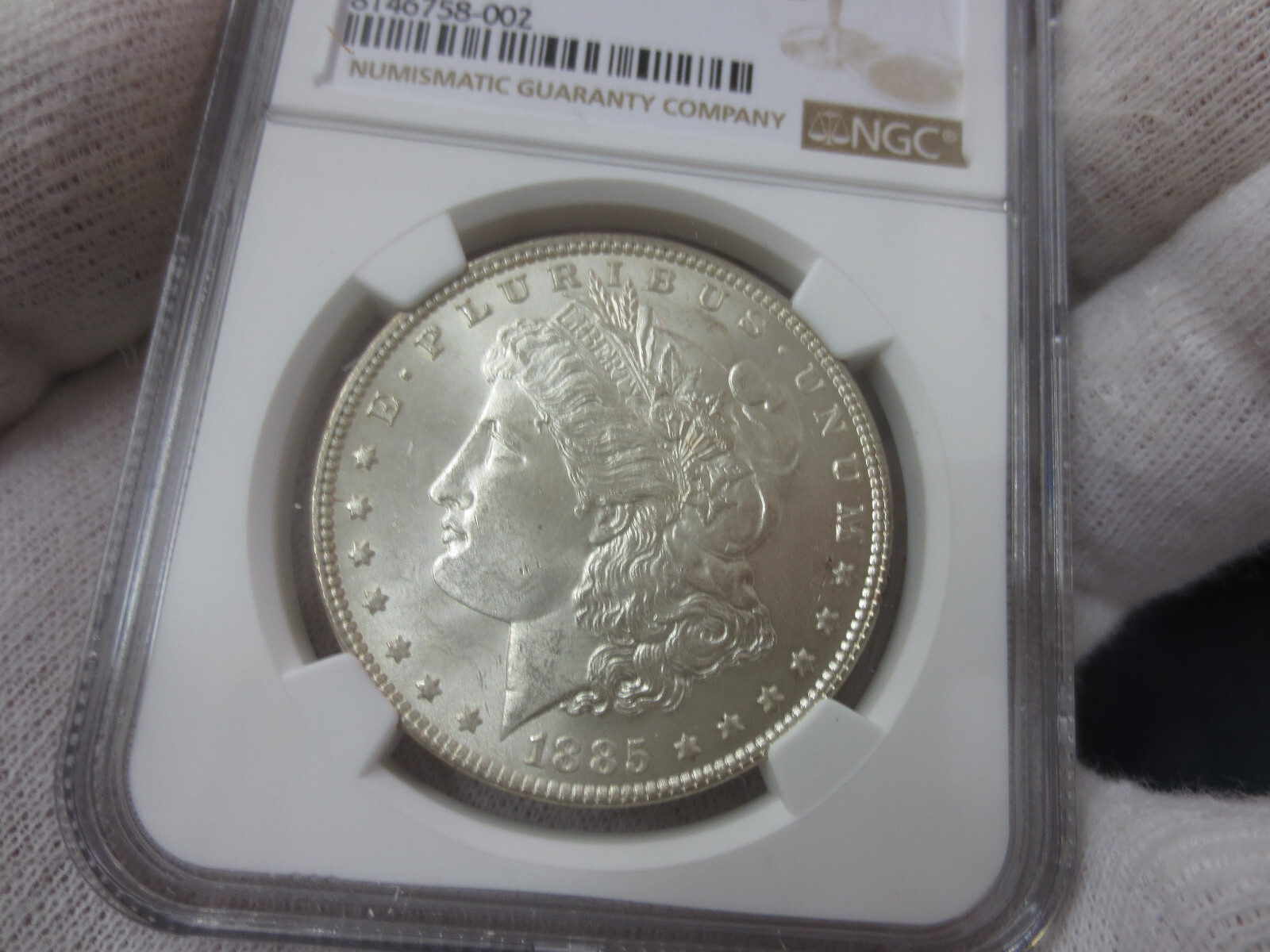 1885P Morgan Dollar NGC MS63 (002) (Doubled "5")
