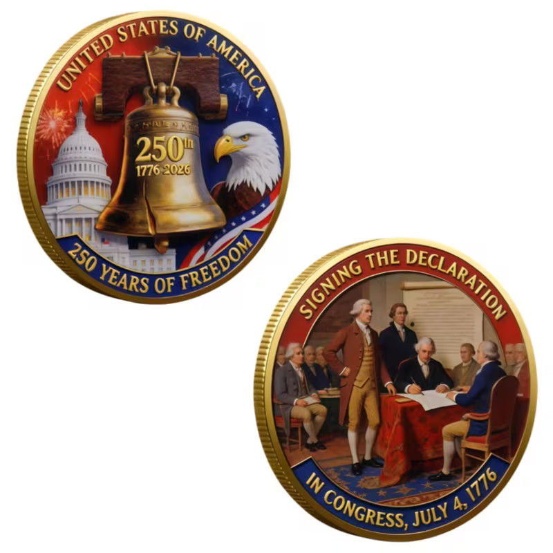 United States 250 Anniversary Challenge Coin Commemorative US 1-pc bv