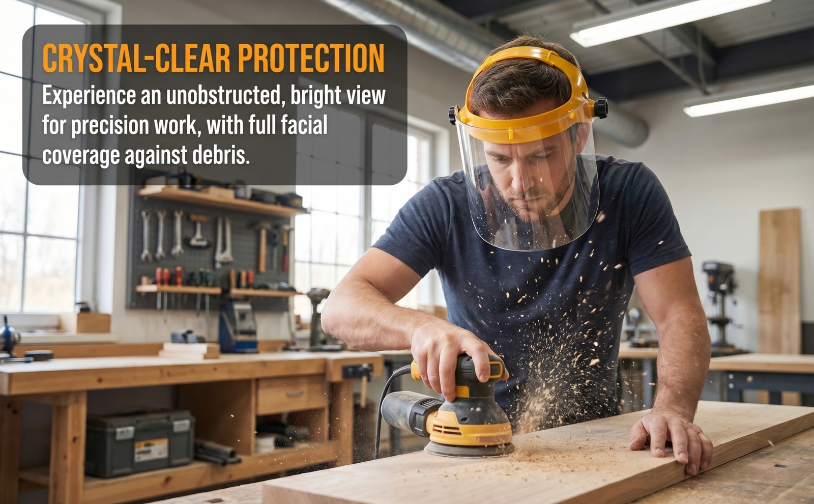 Face Shield Protective Gear Adjustable Headgear Dustproof Full Face Guard