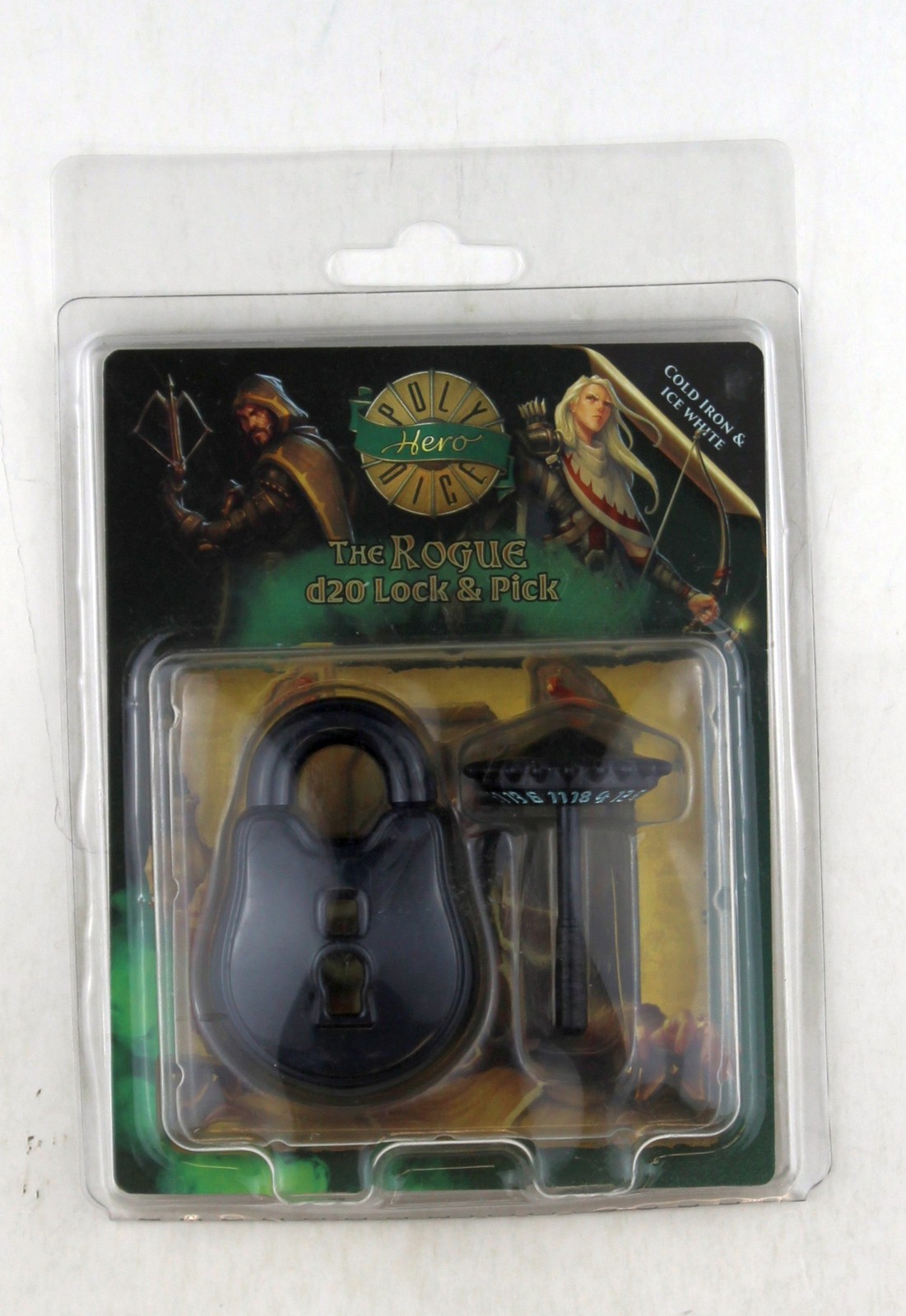 PolyHero Dice: Rogue: d20 Lock & Pick Set: Cold Iron None  Game Salute