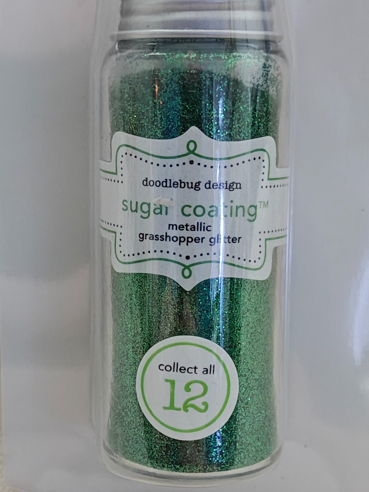 Doodlebug Sugar Coating Glitter , Metallic Grasshopper Green Scrapbooking