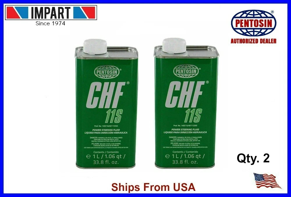 Pentosin CHF11s Power Steering Fluid BMW Audi Mercedes VW Mini  (2) 1 Liter Cans