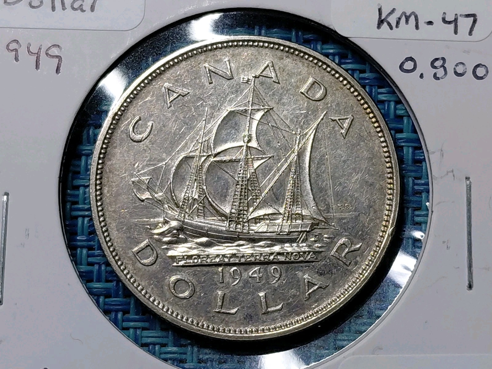 🇨🇦 Canada 1 Dollar   1949  KM-47 0.800  Silver Coin 040826-3