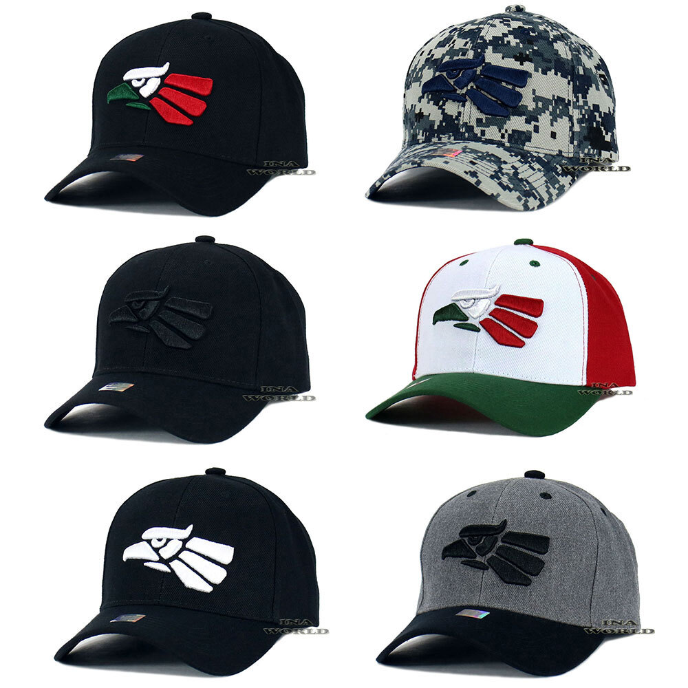 MEXICAN MEXICO Hat Hecho En Mexico Eagle Aguila Embroidery Curved Baseball Cap