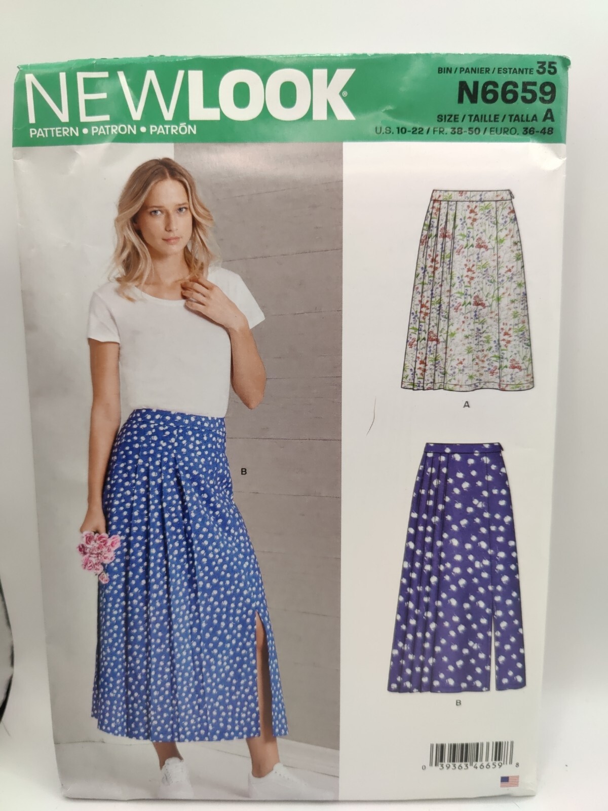 New Look N6659 Misses Skirt 2 STYLES Size (10-22) Sewing Pattern Uncut New