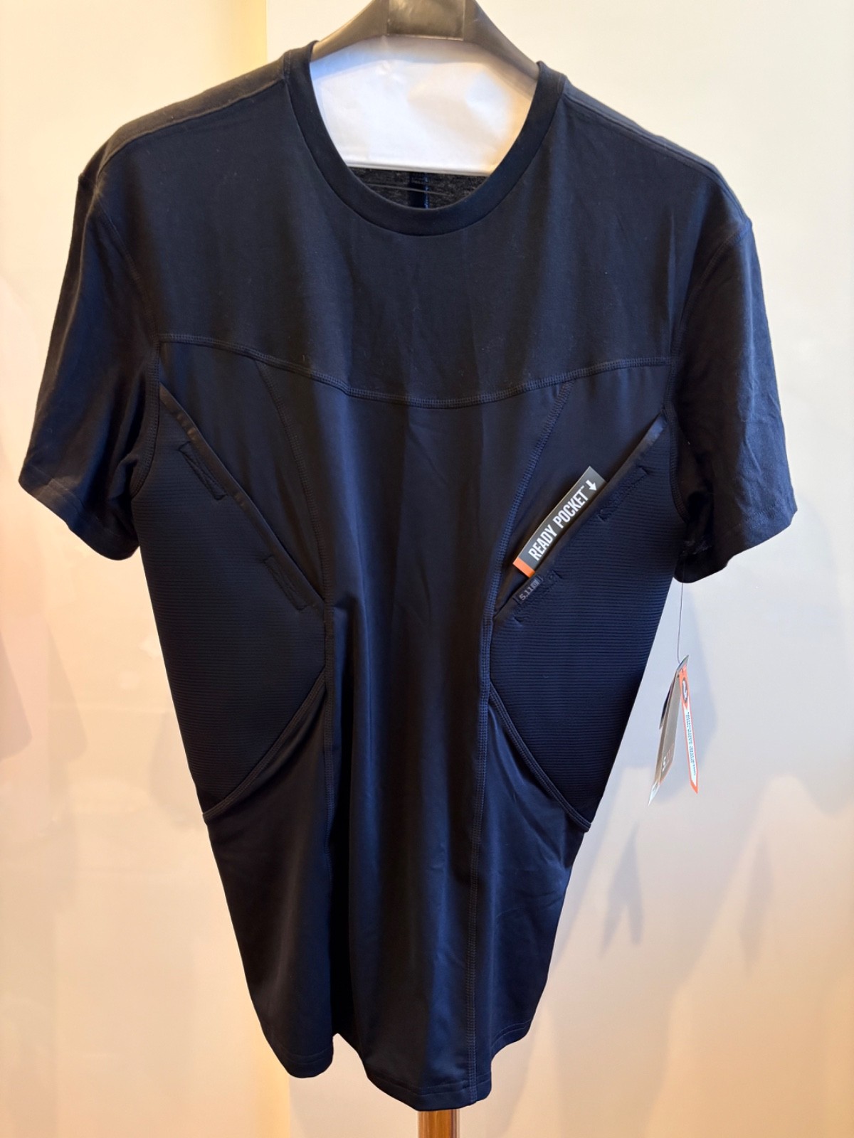 5.11 Tactical CAMS Black Short Sleeve Base Layer Wicking Shirt MENS SZ XL NWT