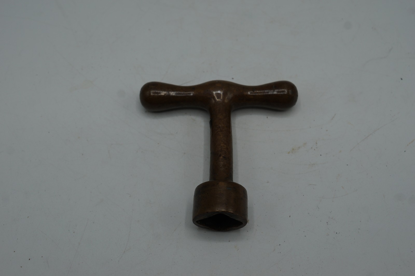 Vintage T-Handle Water Meter Valve Key Wrench Brass Bronze Plumbing Tool 3.5"