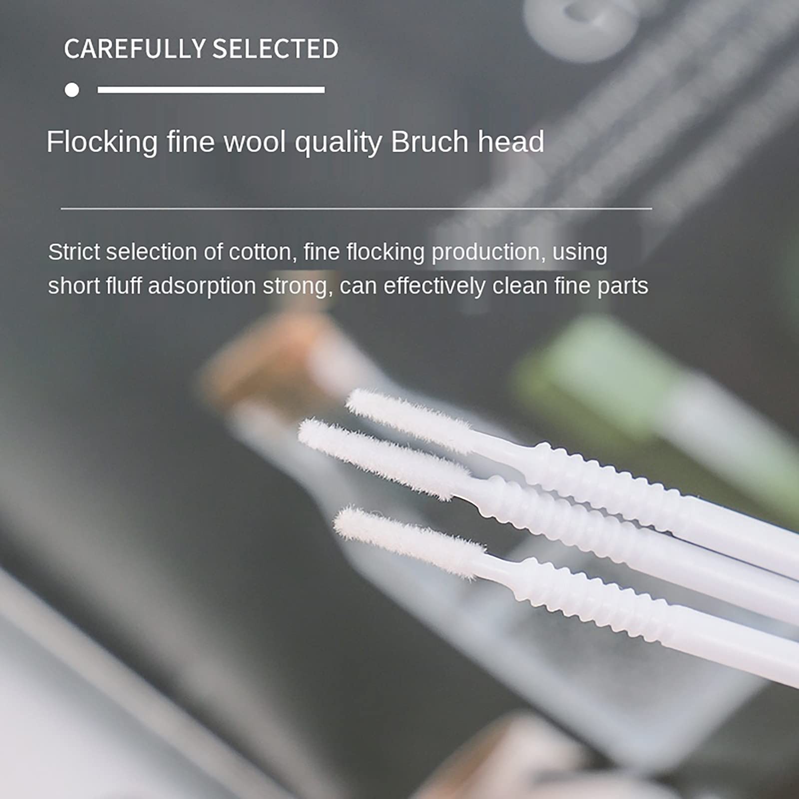i-Laesh 200pcs Micro Brushes - Precision Microswabs 200 pcs, Black-Pro Grip