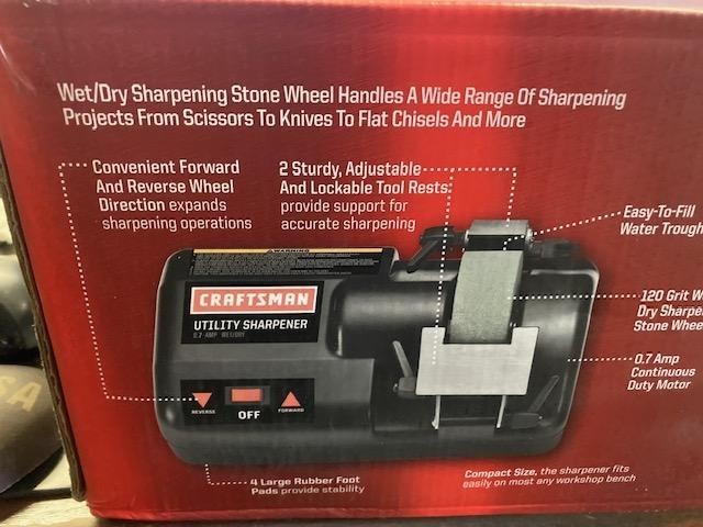 Craftsman Utility Sharpener wet/dry new in box grinding .7a